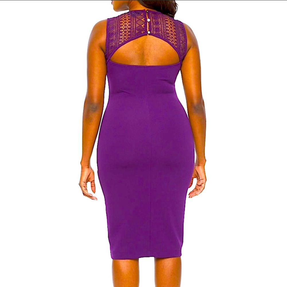 Bold Elements Sleeveless Bodycon Dress - Captivating Purple